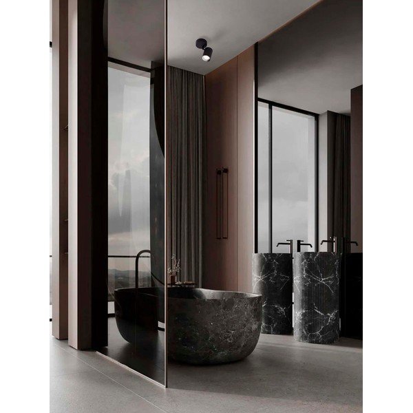 Mat crni metalni reflektor sa savitljivom konstrukcijom 12x8 cm Alma – Nova Luce-image-1