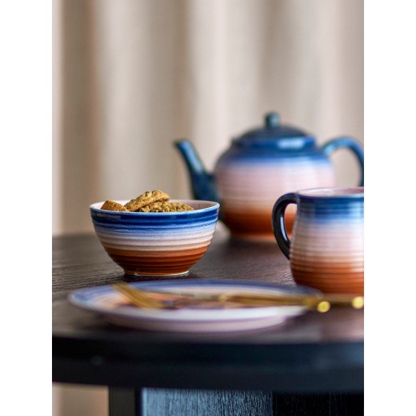 Plave/narančaste keramičke zdjelice u setu 4 kom za juhu 350 ml Tatum – Bloomingville-image-1