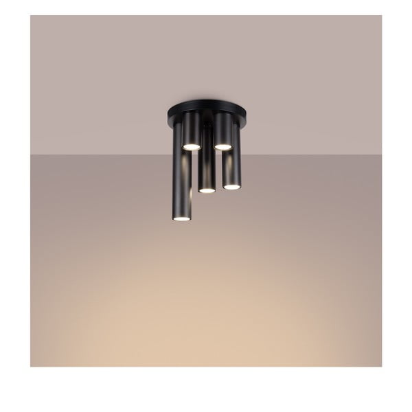 Crna stropna svjetiljka Castro – Sollux-image-1