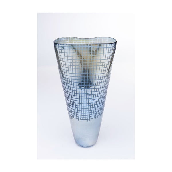 Staklena plava vaza Kare Design Luster, visina 48 cm