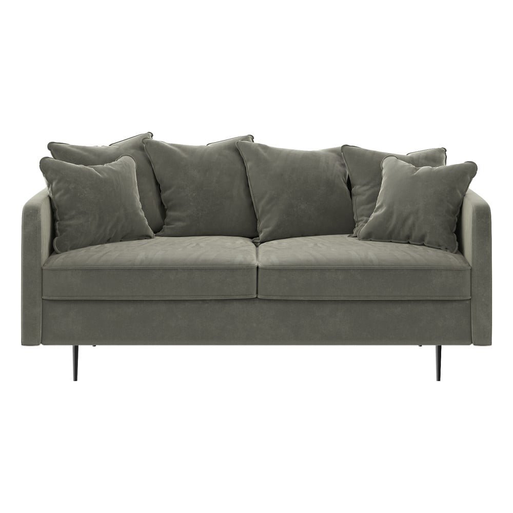 Sivi baršunasti kauč Ghado Esme, 176 cm