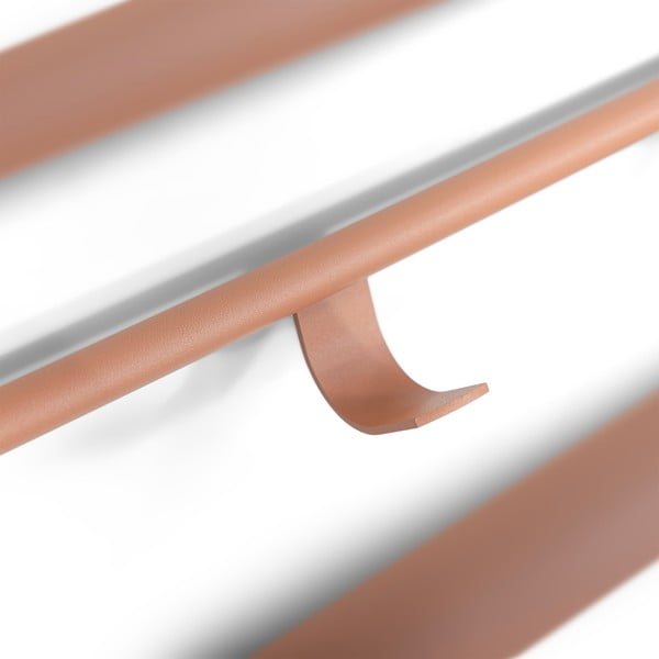 Metalna zidna vješalica u boji lososa s policom 100 cm Rex – Spinder Design-image-3