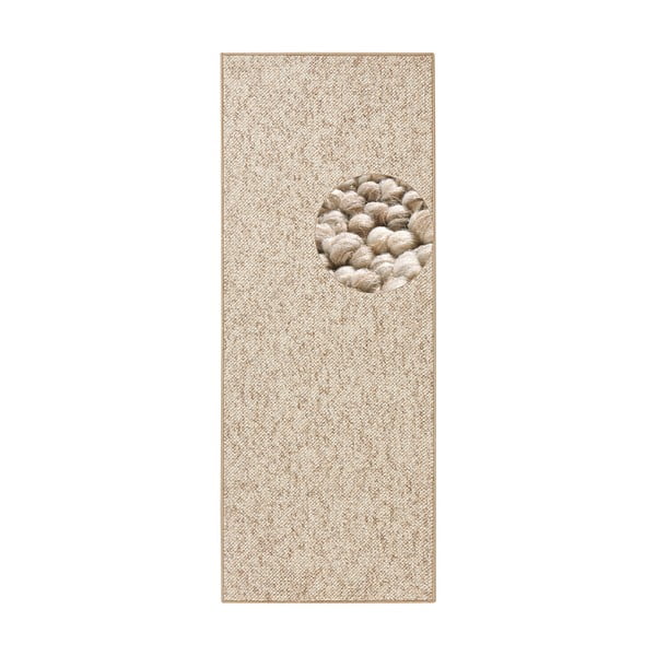 Svjetlo smeđa staza 80x300 cm Wolly – BT Carpet