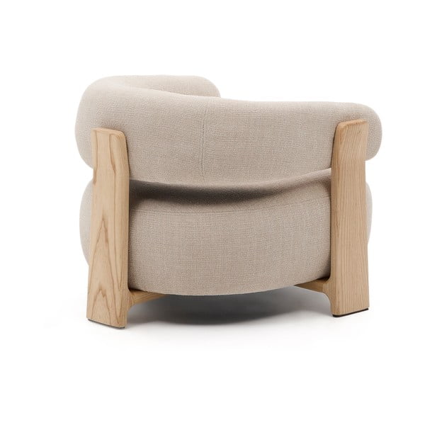 Bež fotelja od šenila Granite – Kave Home-image-4