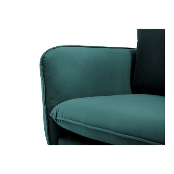 Petrolej zeleni baršunasti kauč Cosmopolitan Design Vienna, 160 cm-image-4
