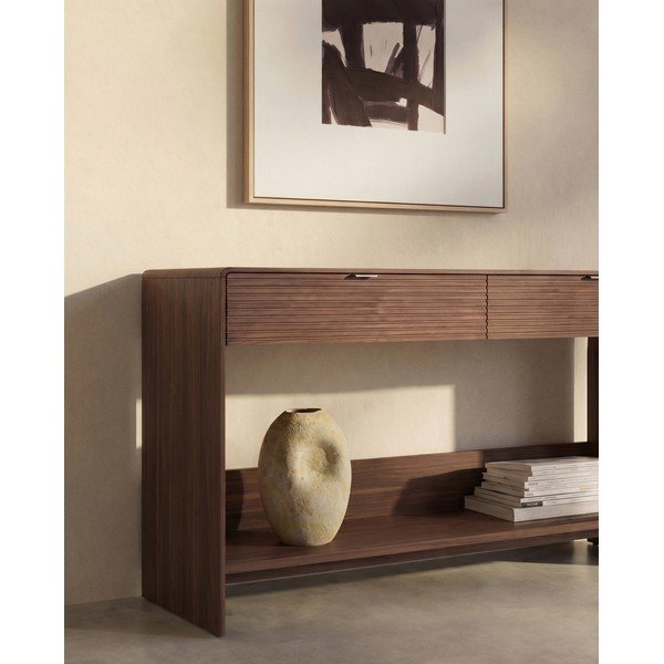 Komoda u dekoru oraha u tamnoj prirodnoj boji 120x81x35 cm Norlen – Kave Home-image-1