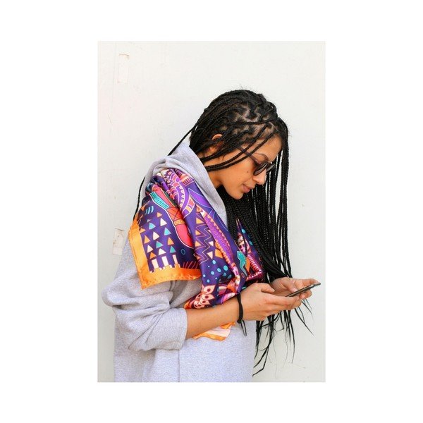 Ženska marama Madre Selva Electric Animals, 70 x 50 cm-image-1