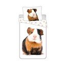 Bijela pamučna dječja posteljina za krevet za jednu osobu 140x200 cm Guinea Pig – Jerry Fabrics