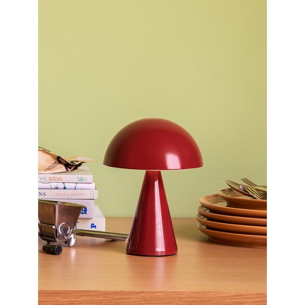 Crvena LED stolna lampa s mogućnosti zatamnjivanja (visina 20 cm) Mush – Hübsch-image-1