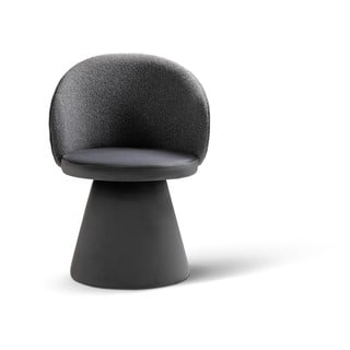 Tamno siva baršunasti fotelja Inez – Micadoni 