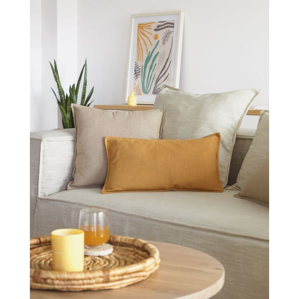 Ukrasna jastučnica od mješavine lana 50x30 cm Blok – Kave Home-image-3