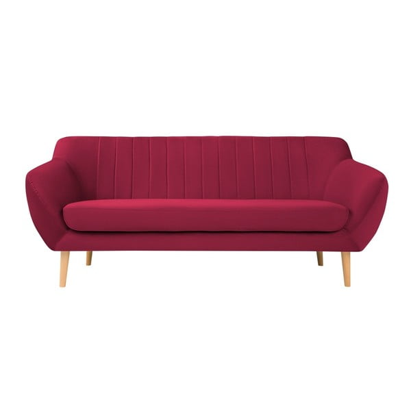 Tamnoružičasta sofa od baršuna Mazzini Sofas Sardaigne, 188 cm