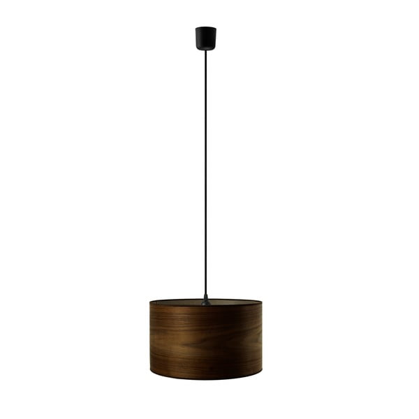 Stropna svjetiljka od prirodnog furnira u boji orahovog drveta Sotto Luce TSURI, Ø 40 cm