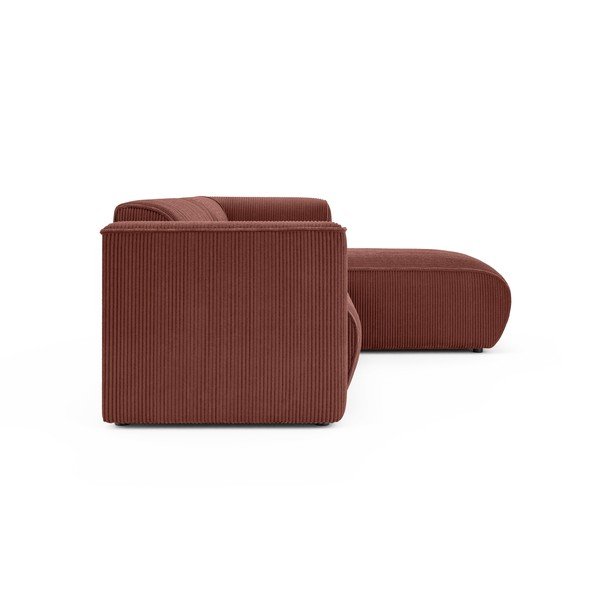 Kutna garnitura od samta boja terakote (s desnim kutom/s ležaljkom) Merid  – Ropez-image-3