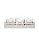 Bijela lanena sofa 340 cm Nora – Kave Home