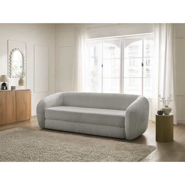 Svijetlo siva sklopiva sofa od šenila 228 cm Neyo – Bobochic Paris-image-1
