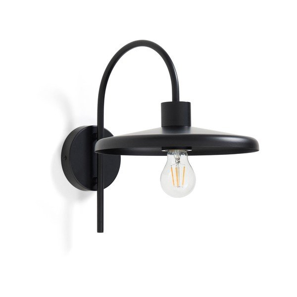Crna zidna lampa ø 27 cm Nuvira – Kave Home