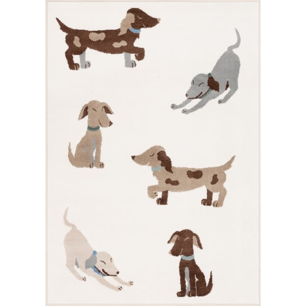 Dječji tepih boje slonovače 80x150 cm Dogsie Pearl – FD