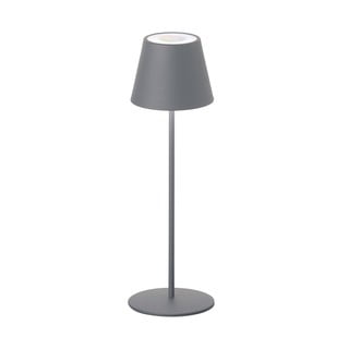 Siva LED prigušiva stolna svjetiljka sa senzorom pokreta i metalnim sjenilom (visina 38 cm) Consenza - Fischer & Honsel