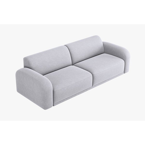Svijetlo siva baršunasta sofa 242 cm Erin – Micadoni Home-image-3