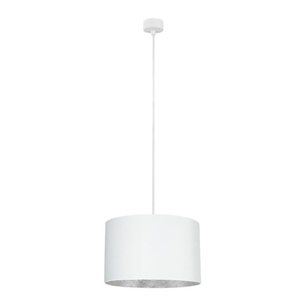 Bijela viseća svjetiljka s detaljem u srebrenoj boji Sotto Luce Mika M, ⌀ 36 cm