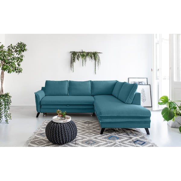 Tirkizna kutna garnitura na razvlačenje Miuform Charming Charlie L, desni kut-image-1