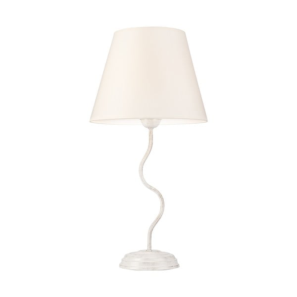 Bijela stolna lampa s tekstilnim sjenilom (visina 52 cm) Fabrizio – LAMKUR