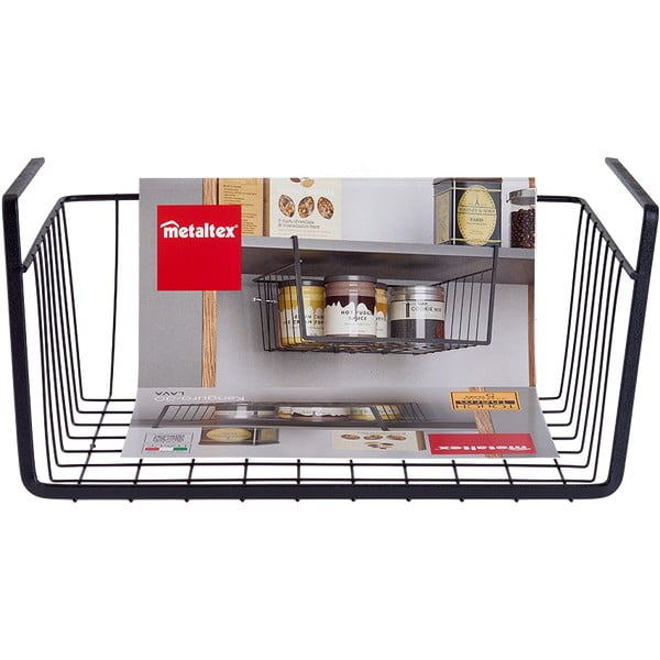 Crna viseća kuhinjska košara Metaltex, duljina 30 cm-image-3