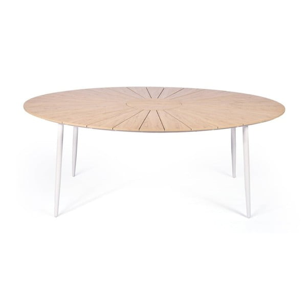 Set od 4 bijele Jaanna blagovaonske stolice i stola Marienlist u prirodnoj boji - Bonami Essentials-image-1