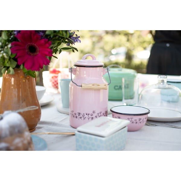 Ružičasta emajlirana zdjelica Orion Meadow, ø 12 cm-image-4