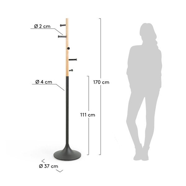 Crna vješalica Kave Home Berry-image-3