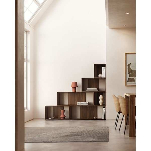 Modularni sustav polica 6 kom u dekoru oraha u prirodnoj boji 101x152 cm Litto – Kave Home-image-1