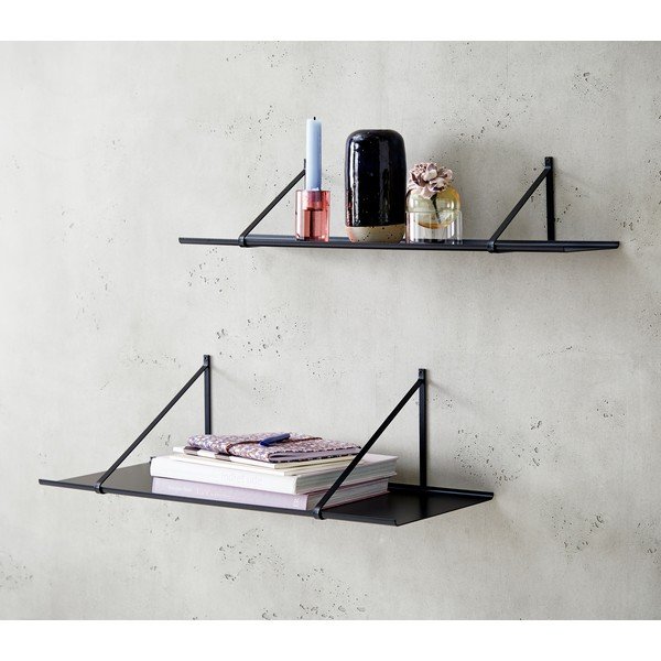 Crna zidna polica Hammel Edge, 65 x 27 cm-image-4