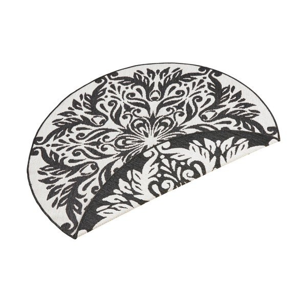 Crno-krem vanjski tepih NORTHRUGS Madrid, ⌀ 200 cm-image-3