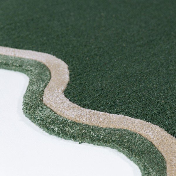Tamno zeleni ručno rađen tepih od mješavine vune 120x170 cm Rivo Wool – Flair Rugs-image-2