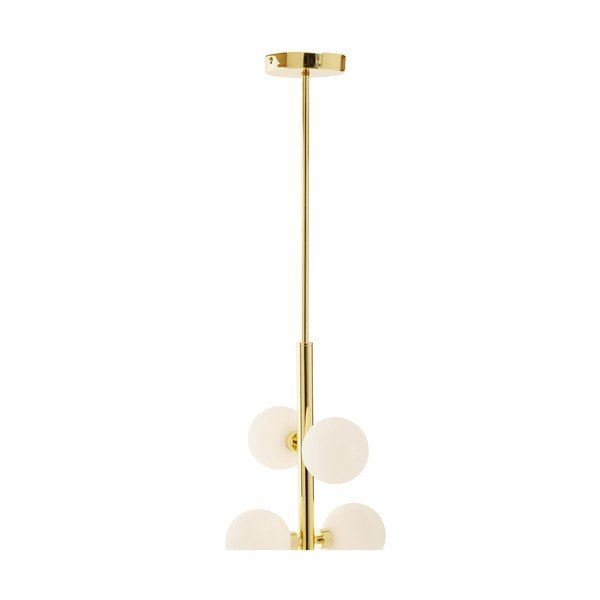 Bijela/u zlatnoj boji metalna viseća svjetiljka sa staklenim sjenilom ø 27 cm Trieste – Premier Housewares-image-3