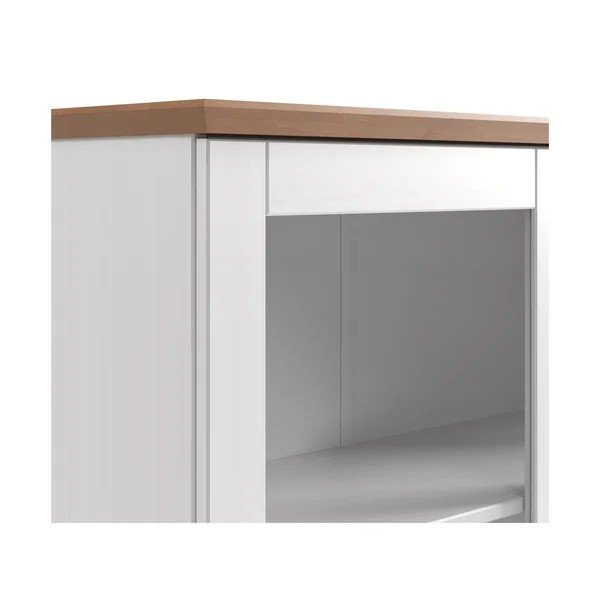 Bijela/jantarna viseća vitrina od masivnog bora 105x80x35 cm Teramo – Støraa-image-4