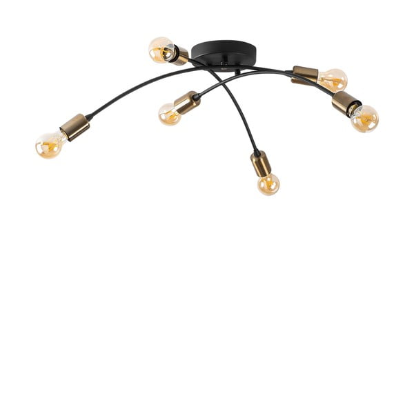 Crna stropna svjetiljka 67x67 cm Banana – Opviq lights