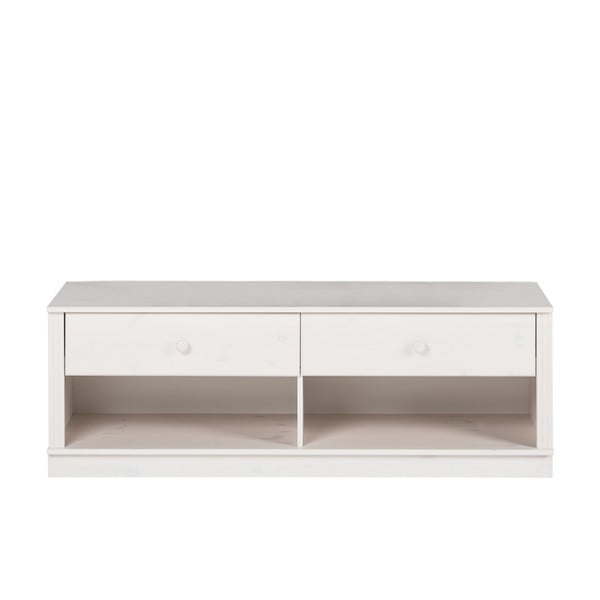 Bijela TV komoda od masivnog bora 137x47 cm Anita – Støraa