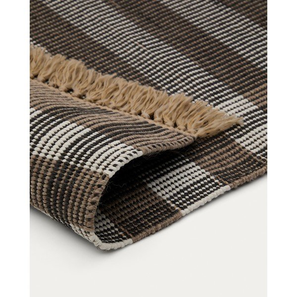 Crni obostrani/ručno rađen tepih 60x90 cm Barani – Kave Home-image-4