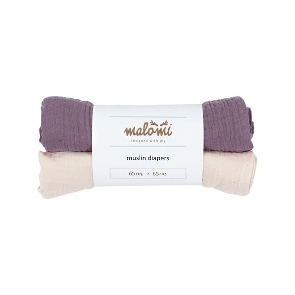 Pelene u setu 2 kom od muslina Muslin – Malomi Kids