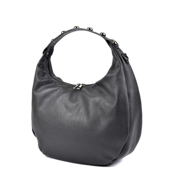 Crna kožna torba Robert M Hobo-image-1