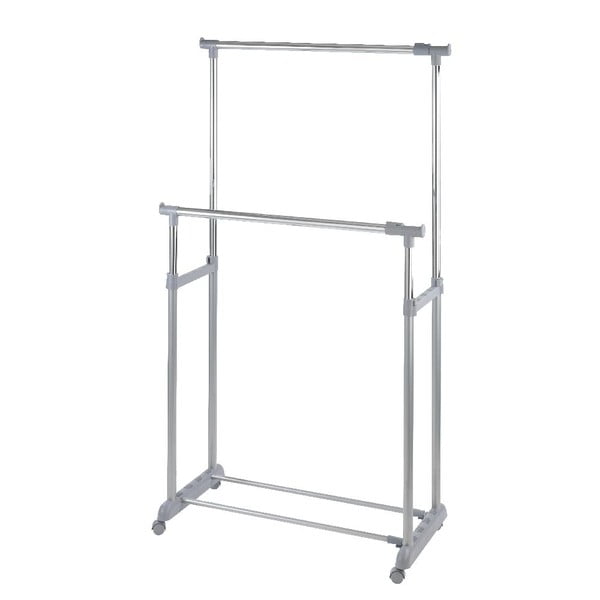 Sivi metalni teleskopski mobilni stalak za odjeću Twin - Wenko-image-2