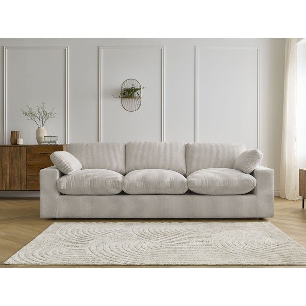 Bež sofa od samta 250 cm Belair – Bobochic Paris-image-4
