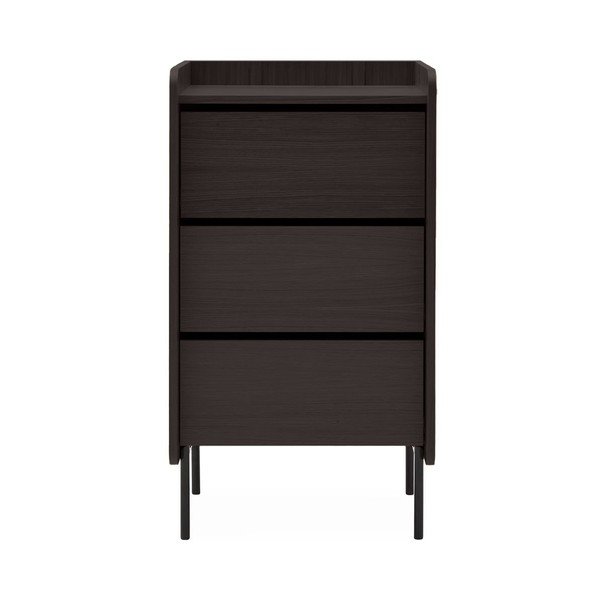 Crna visoka komoda u dekoru hrasta 60x108,5 cm Wrap – Bonami Selection