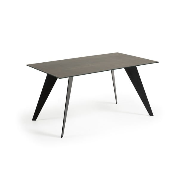 Blagovaonski stol sa sivom pločom Kave Home Nack, 160 x 90 cm