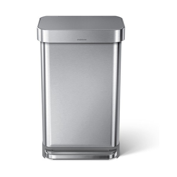 Željezna kanta za smeće s pedalom u srebrnoj boji 45 l – simplehuman-image-2