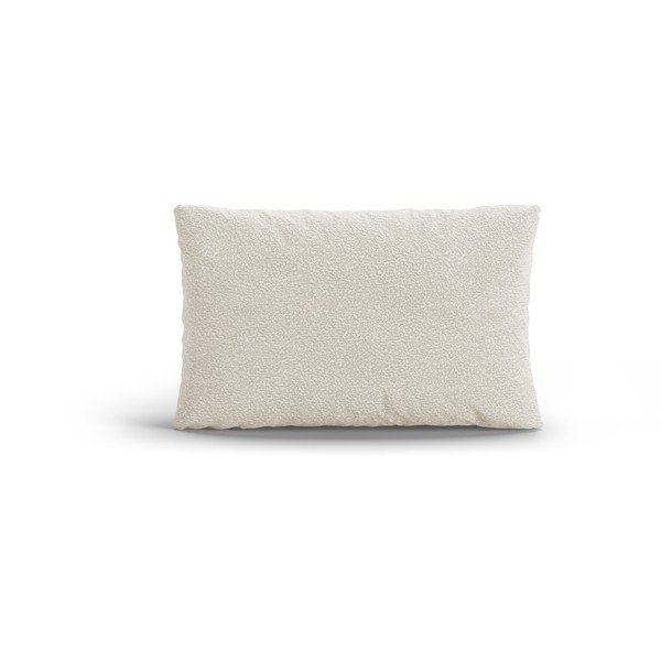 Bijeli ukrasni jastuk za sjedeću garnituru od bouclé tkanine Poppy – Micadoni 