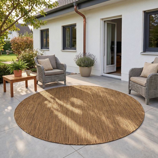 Smeđi okrugao unutarnji i vanjski tepih ø 160 cm Mira 1450 – Ayyildiz Carpets-image-1