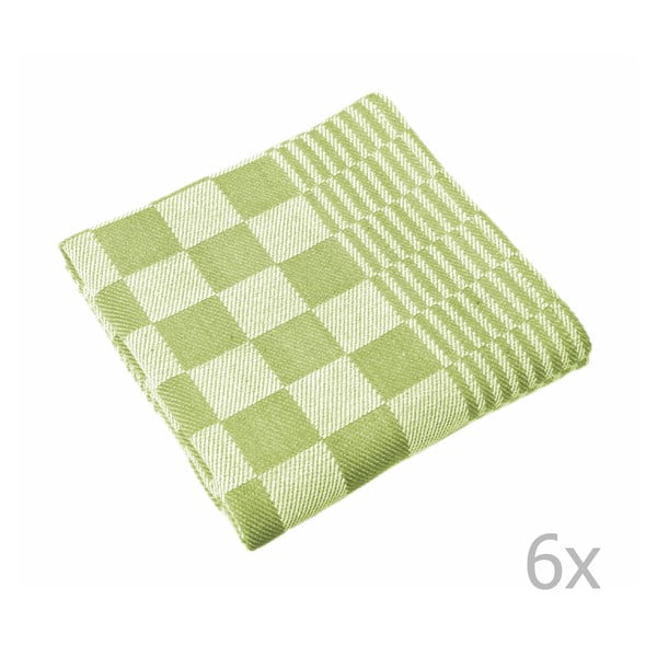 Set od 6 zelenih kuhinjskih krpa Tiseco Home Studio Mineur, 65 x 65 cm-image-1